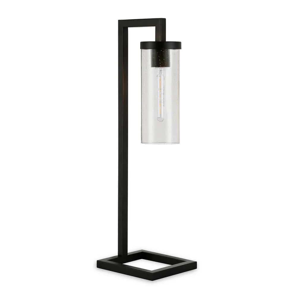 Malva 26 in. Blackened Bronze Table Lamp with Seeded Glass Shade by Meyer&Cross 6 Malva 26 in. Blackened Bronze Table Lamp with Seeded Glass Shade by Meyer&Cross - Image 4
