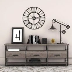 Descartes 29 in. Blackened Bronze Wide Brim Table Lamp with Pulley System by Meyer&Cross -Hot Sale HomeGlam Store blackened bronze meyer cross table lamps tl0156 1f 1000