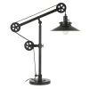 Descartes 29 in. Blackened Bronze Wide Brim Table Lamp with Pulley System by Meyer&Cross -Hot Sale HomeGlam Store blackened bronze meyer cross table lamps tl0156 64 1000