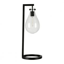 Weston 25 in. Blackened Bronze Seeded Glass Table Lamp by Meyer&Cross
