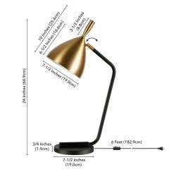 Yossi 23-5/8 in. 2-Tone Blackened Bronze and Brass Table Lamp by Meyer&Cross -Hot Sale HomeGlam Store blackened bronze meyer cross table lamps tl0455 76 1000