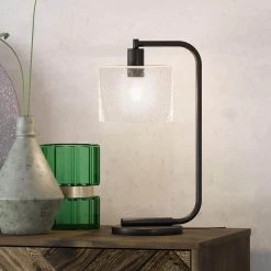 Cadmus 20-1/2 in. Blackened Bronze Table Lamp with Seeded Glass Shade by Meyer&Cross -Hot Sale HomeGlam Store blackened bronze meyer cross table lamps tl0465 fa 1000