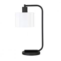 Cadmus 20-1/2 in. Blackened Bronze Table Lamp with White Milk Glass Shade by Meyer&Cross -Hot Sale HomeGlam Store blackened bronze meyer cross table lamps tl0467 1f 1000