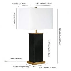 Tamara 25.50 in. Blackened Bronze Hand-Painted Table Lamp with Brass Accents by Meyer&Cross -Hot Sale HomeGlam Store blackened bronze meyer cross table lamps tl0536 fa 1000