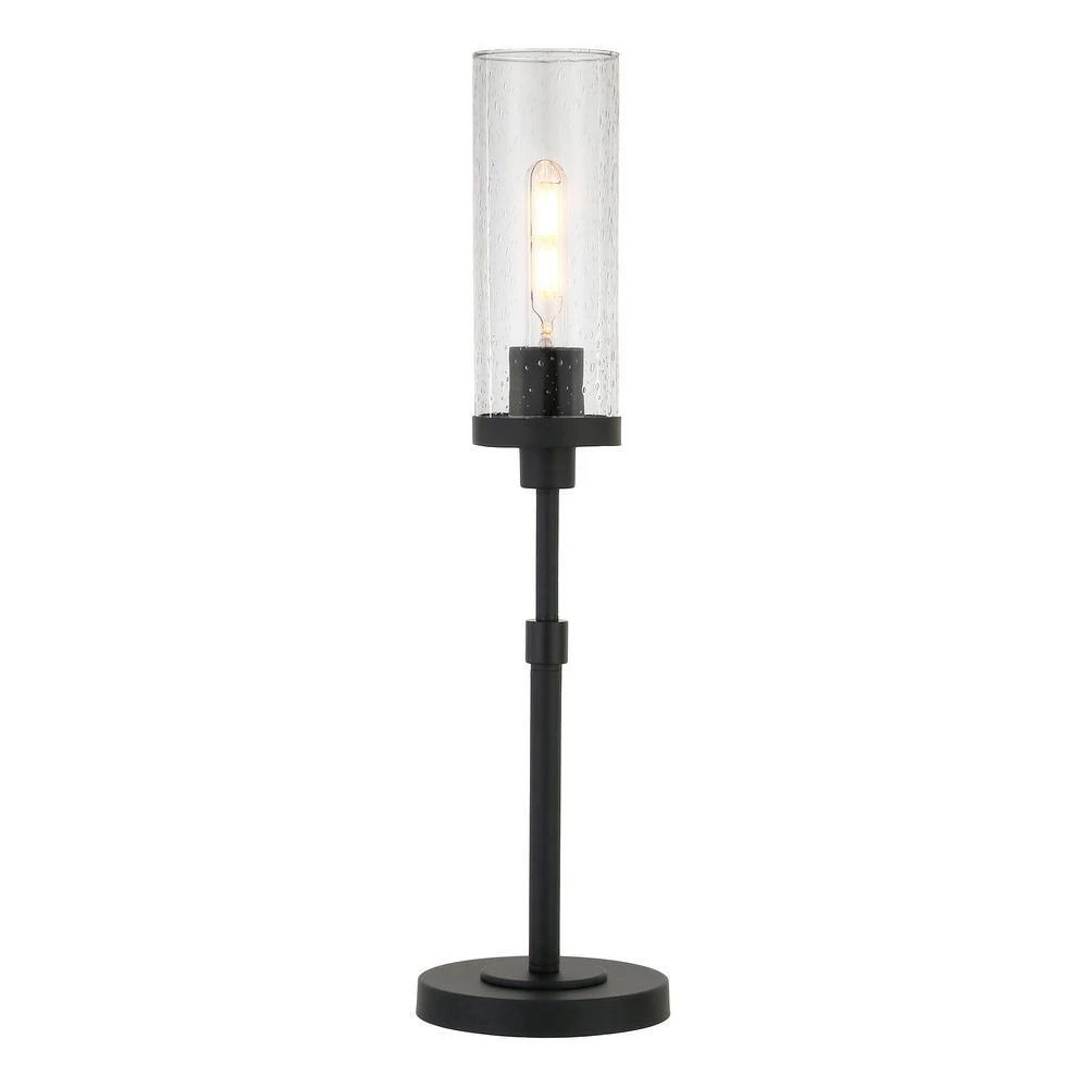 Frieda 26.68 in. Blackened Bronze Table Lamp with Seeded Glass Shade by Meyer&Cross 4 Frieda 26.68 in. Blackened Bronze Table Lamp with Seeded Glass Shade by Meyer&Cross - Image 2