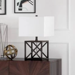 Dawson 19.50 in. Blackened Bronze Table Lamp by Meyer&Cross -Hot Sale HomeGlam Store blackened bronze meyer cross table lamps tl0546 4f 1000