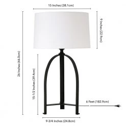 Oakdale 26 in. Blackened Bronze Table Lamp by Meyer&Cross -Hot Sale HomeGlam Store blackened bronze meyer cross table lamps tl0702 44 1000