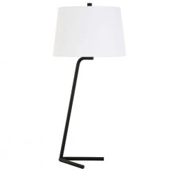 Markos 28.5 in. Tilted Blackened Bronze Table Lamp by Meyer&Cross