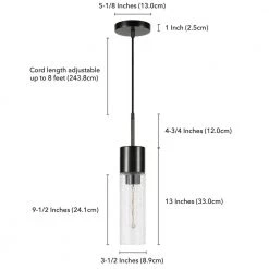 Lance 1-Light Blackened Steel Pendant with Seeded Glass Shade by Meyer&Cross -Hot Sale HomeGlam Store blackened steel meyer cross chandeliers pd0582 fa 1000