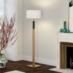 Teagan 62 in. Brass and Black Floor Lamp by Meyer&Cross -Hot Sale HomeGlam Store brass and black meyer cross floor lamps fl0729 31 1000
