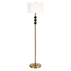 Bernard 62 in. Two-Tone Brass and Blackened Bronze Floor Lamp by Meyer&Cross