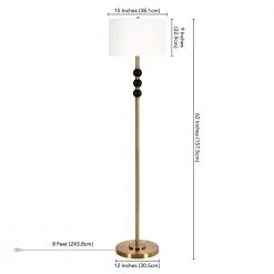 Bernard 62 in. Two-Tone Brass and Blackened Bronze Floor Lamp by Meyer&Cross -Hot Sale HomeGlam Store brass and blackened bronze meyer cross floor lamps fl0820 fa 1000