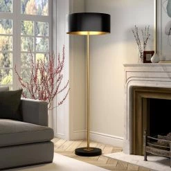Hoffman 62.75 in. 2-Tone Brass and Blackened Bronze Floor Lamp with Metal Shade by Meyer&Cross 12 Hoffman 62.75 in. 2-Tone Brass and Blackened Bronze Floor Lamp with Metal Shade by Meyer&Cross -Hot Sale HomeGlam Store brass and blackened bronze meyer cross floor lamps fl1108 1f 1000