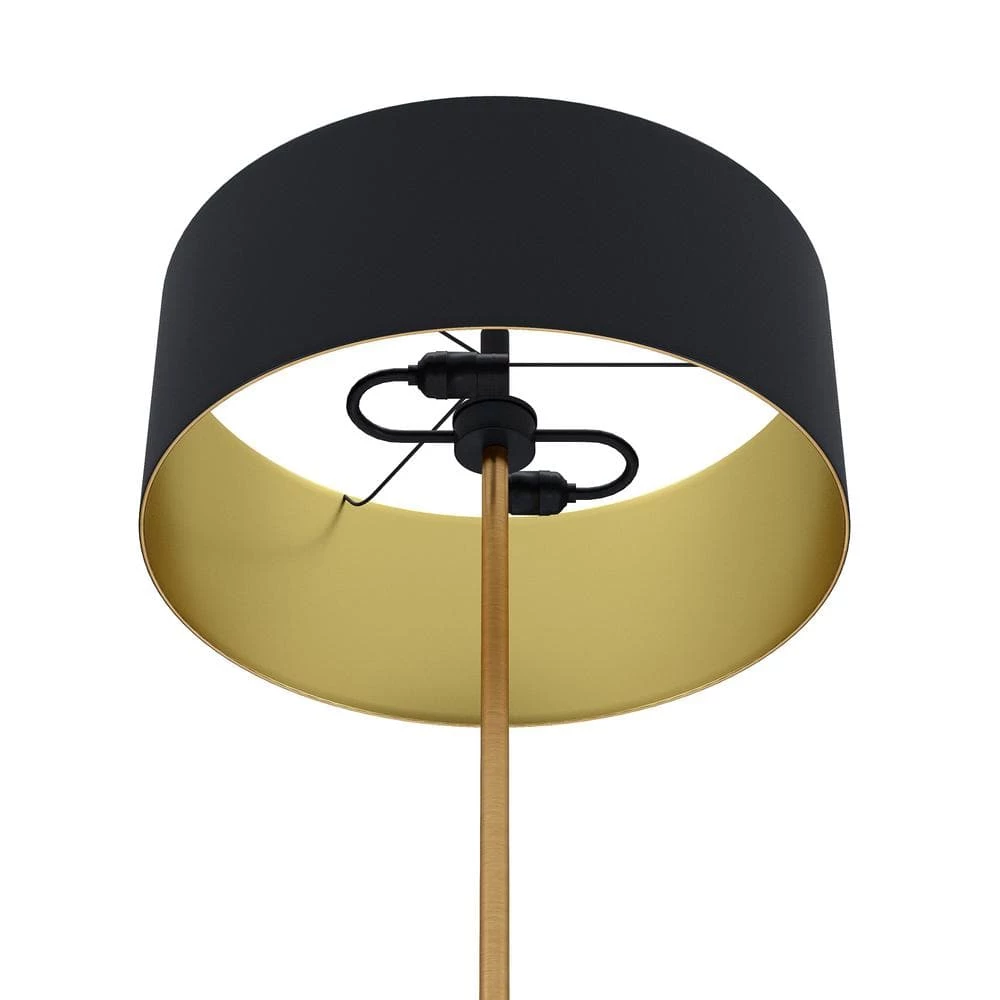 Hoffman 62.75 in. 2-Tone Brass and Blackened Bronze Floor Lamp with Metal Shade by Meyer&Cross 7 Hoffman 62.75 in. 2-Tone Brass and Blackened Bronze Floor Lamp with Metal Shade by Meyer&Cross - Image 5
