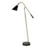 Vidal 58-3/4 in. 2-Tone Brass and Matte Black Floor Lamp with Adjustable Swing Arm by Meyer&Cross -Hot Sale HomeGlam Store brass and matte black meyer cross floor lamps fl0420 64 1000