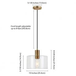 Henri 1-Light Hand-Blown Glass Pendant with Brass Accents by Meyer&Cross -Hot Sale HomeGlam Store brass meyer cross chandeliers pd0096 1f 1000