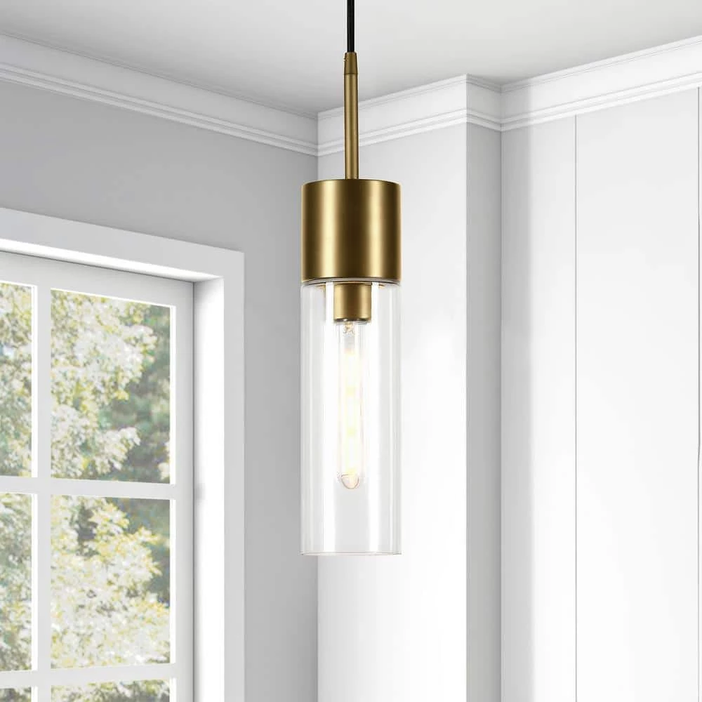 Lance Brass Metal and Glass Pendant by Meyer&Cross 7 Lance Brass Metal and Glass Pendant by Meyer&Cross - Image 5