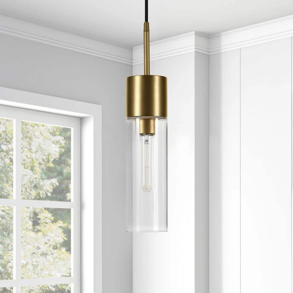 Lance Brass Metal and Glass Pendant by Meyer&Cross 6 Lance Brass Metal and Glass Pendant by Meyer&Cross - Image 4