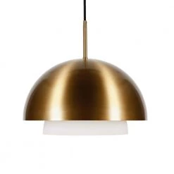 Rhett Brass Metal and White Frosted Glass Pendant by Meyer&Cross -Hot Sale HomeGlam Store brass meyer cross chandeliers pd0326 44 1000