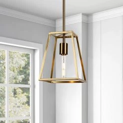 Rhom 1-Light Brass Framed Pendant by Meyer&Cross -Hot Sale HomeGlam Store brass meyer cross chandeliers pd0343 1f 1000