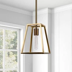 Rhom 1-Light Brass Framed Pendant by Meyer&Cross -Hot Sale HomeGlam Store brass meyer cross chandeliers pd0343 4f 1000