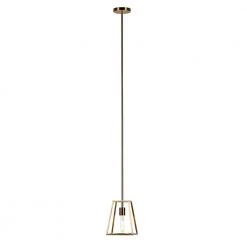 Rhom 1-Light Brass Framed Pendant by Meyer&Cross -Hot Sale HomeGlam Store brass meyer cross chandeliers pd0343 fa 1000