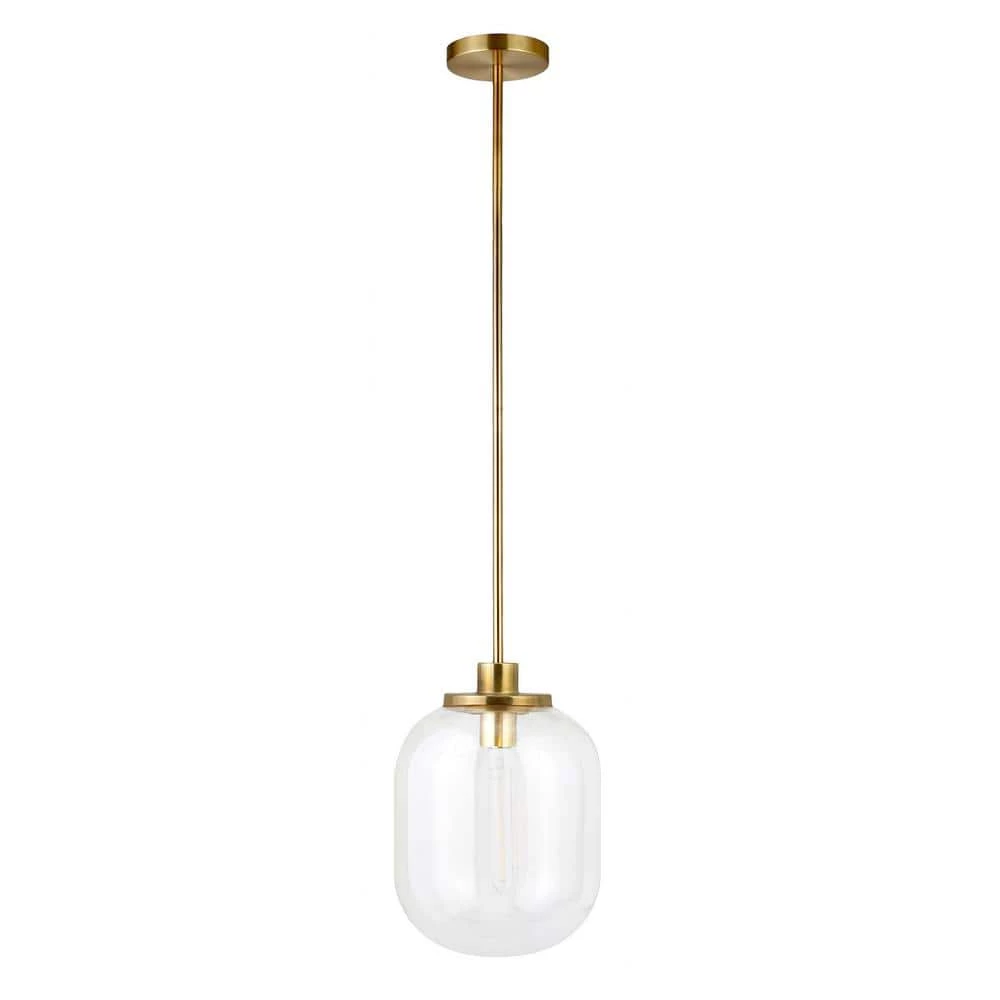 Agnolo 1-Light Brass Pendant with Clear Glass Shade by Meyer&Cross 3 Agnolo 1-Light Brass Pendant with Clear Glass Shade by Meyer&Cross