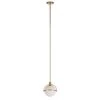 Cieonna 1-Light Brass Pendant with White Milk Glass Shade by Meyer&Cross -Hot Sale HomeGlam Store brass meyer cross chandeliers pd0493 64 1000