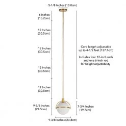 Cieonna 1-Light Brass Pendant with White Milk Glass Shade by Meyer&Cross 16 Cieonna 1-Light Brass Pendant with White Milk Glass Shade by Meyer&Cross -Hot Sale HomeGlam Store brass meyer cross chandeliers pd0493 fa 1000