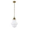 Annie 1-Light Brass Pendant with White Milk Glass Shade by Meyer&Cross 2 Annie 1-Light Brass Pendant with White Milk Glass Shade by Meyer&Cross -Hot Sale HomeGlam Store brass meyer cross chandeliers pd0502 64 1000