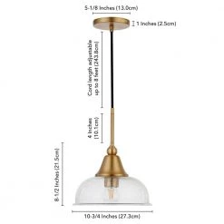 Magnolia 1-Light Brass Single Pendant with Seeded Glass Shade by Meyer&Cross -Hot Sale HomeGlam Store brass meyer cross chandeliers pd0524 44 1000