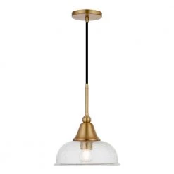 Magnolia 1-Light Brass Single Pendant with Seeded Glass Shade by Meyer&Cross -Hot Sale HomeGlam Store brass meyer cross chandeliers pd0524 c3 1000