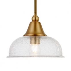 Magnolia 1-Light Brass Single Pendant with Seeded Glass Shade by Meyer&Cross -Hot Sale HomeGlam Store brass meyer cross chandeliers pd0524 fa 1000