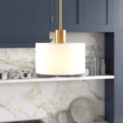 Henri 1-Light Brass Pendant with Fabric Shade by Meyer&Cross 15 Henri 1-Light Brass Pendant with Fabric Shade by Meyer&Cross -Hot Sale HomeGlam Store brass meyer cross chandeliers pd0596 1f 1000