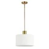 Henri 1-Light Brass Pendant with Fabric Shade by Meyer&Cross -Hot Sale HomeGlam Store brass meyer cross chandeliers pd0596 64 1000