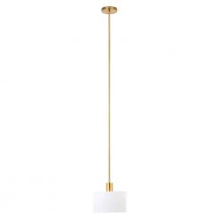Henri 1-Light Brass Pendant with Fabric Shade by Meyer&Cross 17 Henri 1-Light Brass Pendant with Fabric Shade by Meyer&Cross -Hot Sale HomeGlam Store brass meyer cross chandeliers pd0596 fa 1000