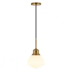 Brooks 1-Light Brass Pendant with White Milk Glass Shade by Meyer&Cross 11 Brooks 1-Light Brass Pendant with White Milk Glass Shade by Meyer&Cross -Hot Sale HomeGlam Store brass meyer cross chandeliers pd0607 c3 1000