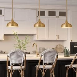 Mackenzie 1-Light Brass Metal Pendant by Meyer&Cross -Hot Sale HomeGlam Store brass meyer cross chandeliers pd0701 1f 1000