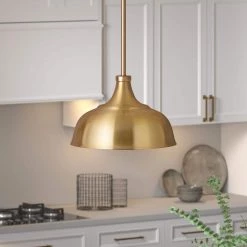 Mackenzie 1-Light Brass Metal Pendant by Meyer&Cross -Hot Sale HomeGlam Store brass meyer cross chandeliers pd0701 4f 1000