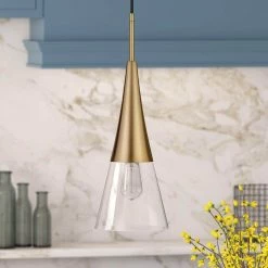 Myra 1-Light Brass Pendant with Clear Glass Shade by Meyer&Cross -Hot Sale HomeGlam Store brass meyer cross chandeliers pd0756 c3 1000
