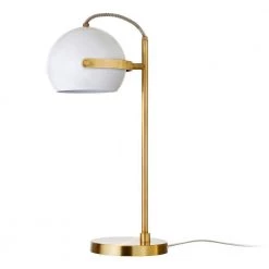 Sims 22 in. Brass Desk Lamp with White Shade by Meyer&Cross 14 Sims 22 in. Brass Desk Lamp with White Shade by Meyer&Cross -Hot Sale HomeGlam Store brass meyer cross desk lamps tl0783 44 1000