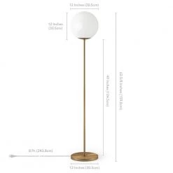 Theia 62.63 in. Brass Globe and Stem Floor Lamp by Meyer&Cross -Hot Sale HomeGlam Store brass meyer cross floor lamps fl0069 40 1000