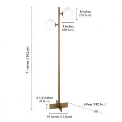 Twee 70-1/2 in. Brass Floor Lamp by Meyer&Cross -Hot Sale HomeGlam Store brass meyer cross floor lamps fl0120 4f 1000
