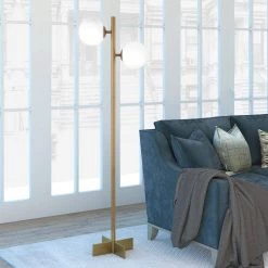 Twee 70-1/2 in. Brass Floor Lamp by Meyer&Cross -Hot Sale HomeGlam Store brass meyer cross floor lamps fl0120 76 1000