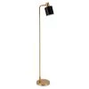 Thew 65 in. Brass Floor Lamp with Black Shade by Meyer&Cross -Hot Sale HomeGlam Store brass meyer cross floor lamps fl0148 64 1000