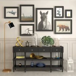 Thew 65 in. Brass Floor Lamp with Black Shade by Meyer&Cross -Hot Sale HomeGlam Store brass meyer cross floor lamps fl0148 fa 1000