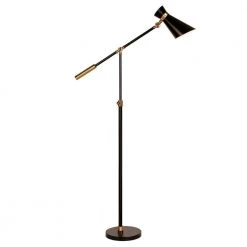 Pixar 65-1/2 in. Black and Brass Floor Lamp by Meyer&Cross -Hot Sale HomeGlam Store brass meyer cross floor lamps fl0230 4f 1000
