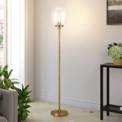 Agnolo 63.3 in. Brass Floor Lamp by Meyer&Cross -Hot Sale HomeGlam Store brass meyer cross floor lamps fl0355 1f 1000