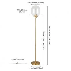 Agnolo 63.3 in. Brass Floor Lamp by Meyer&Cross -Hot Sale HomeGlam Store brass meyer cross floor lamps fl0355 44 1000