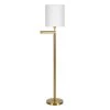 Moby 62 in. Brass Finish Floor Lamp with Swing Arm and Drum Shade by Meyer&Cross